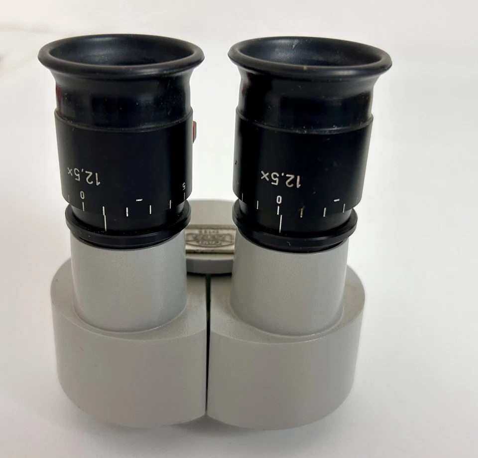 Cabezal óptico binocular Carl Zeiss F-125 hecho en Alemania Foto 3 de 4