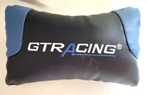 GT Racing Head Rest Pillow Blue Gaming Chair, Car cushion