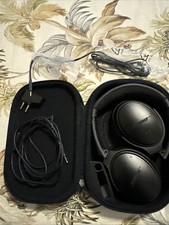 Bose Noise Cancelling Headphones 700 Black Bluetooth Over-Ear with Case  Cables