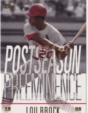 2018 Topps Update Series - Postseason Preeminence Lou Brock #PO-12