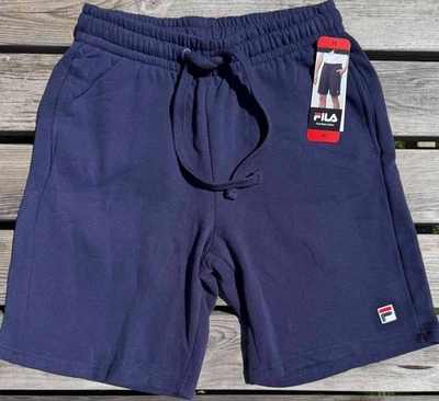 Fila Mens New Lounge Fleece Shorts Navy Blue Cotton Rich (80%) S M L XL BNWT - Image 1 of 4