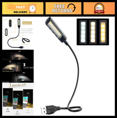 Flexible USB Laptop Keyboard Light - 3 Brightness Levels, 3 Color Temperatures,
