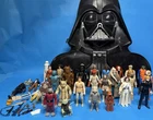 Vintage Kenner Star Wars 32 Action Figures & Accessories Lot w DARTH VADER Case