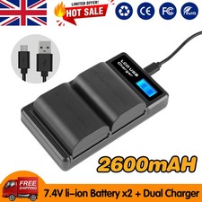 2x LP-E6 Battery 2.6AH + Charger For Canon EOS 5D Mark II I IV 7D 80D 90D 6D 70D