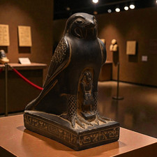 Egyptian Antiquities A Rare Authentic Pharaonic Statue Of Egyptian God Horus Bc