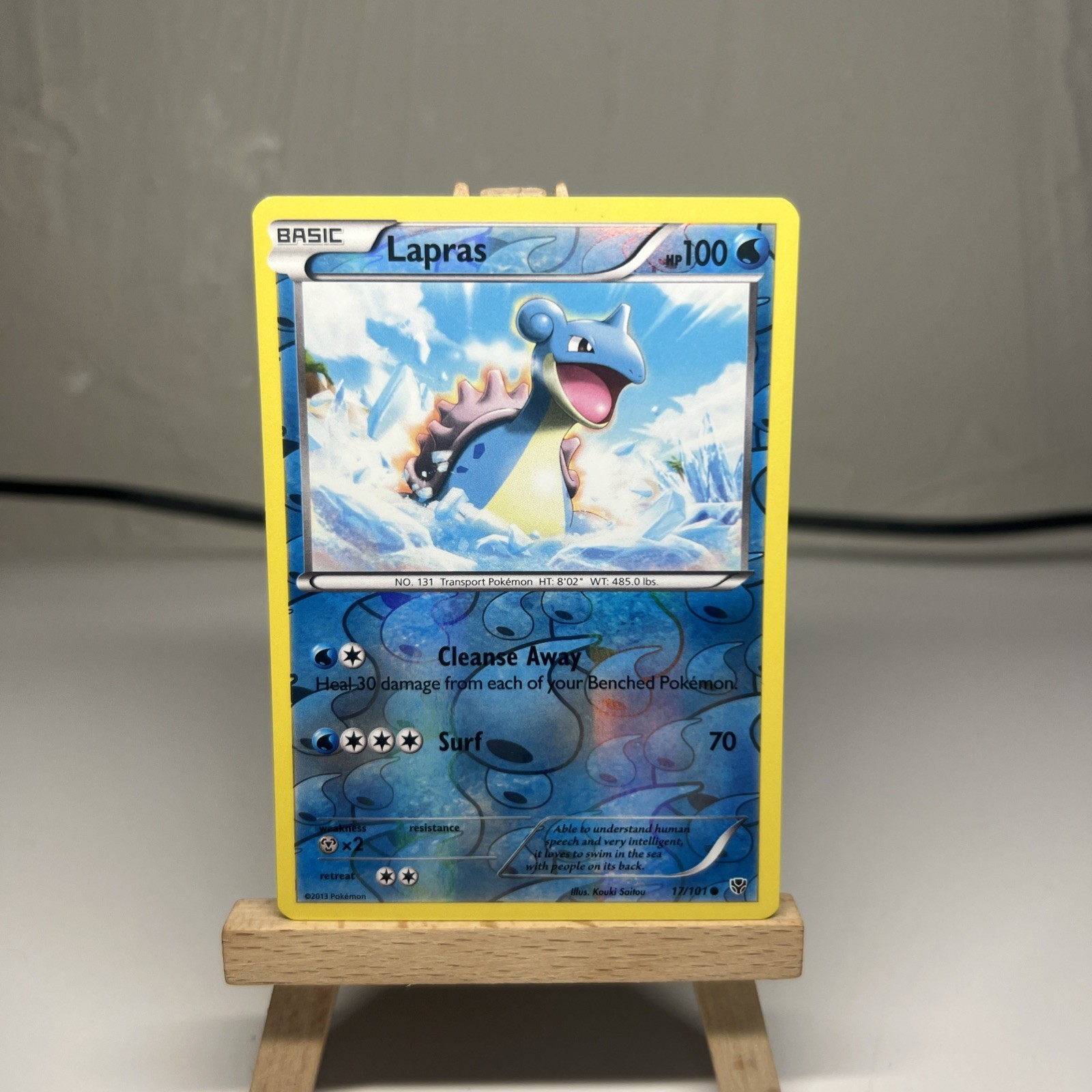 LAPRAS 17/101 B&W Plasma Blast Vintage Reverse Holo Pokemon TCG Lightly Played