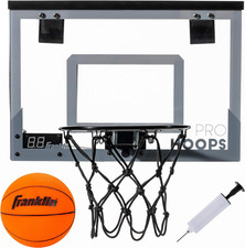 LED Indoor Basketball Hoop with Ball  Pump - Over the Door