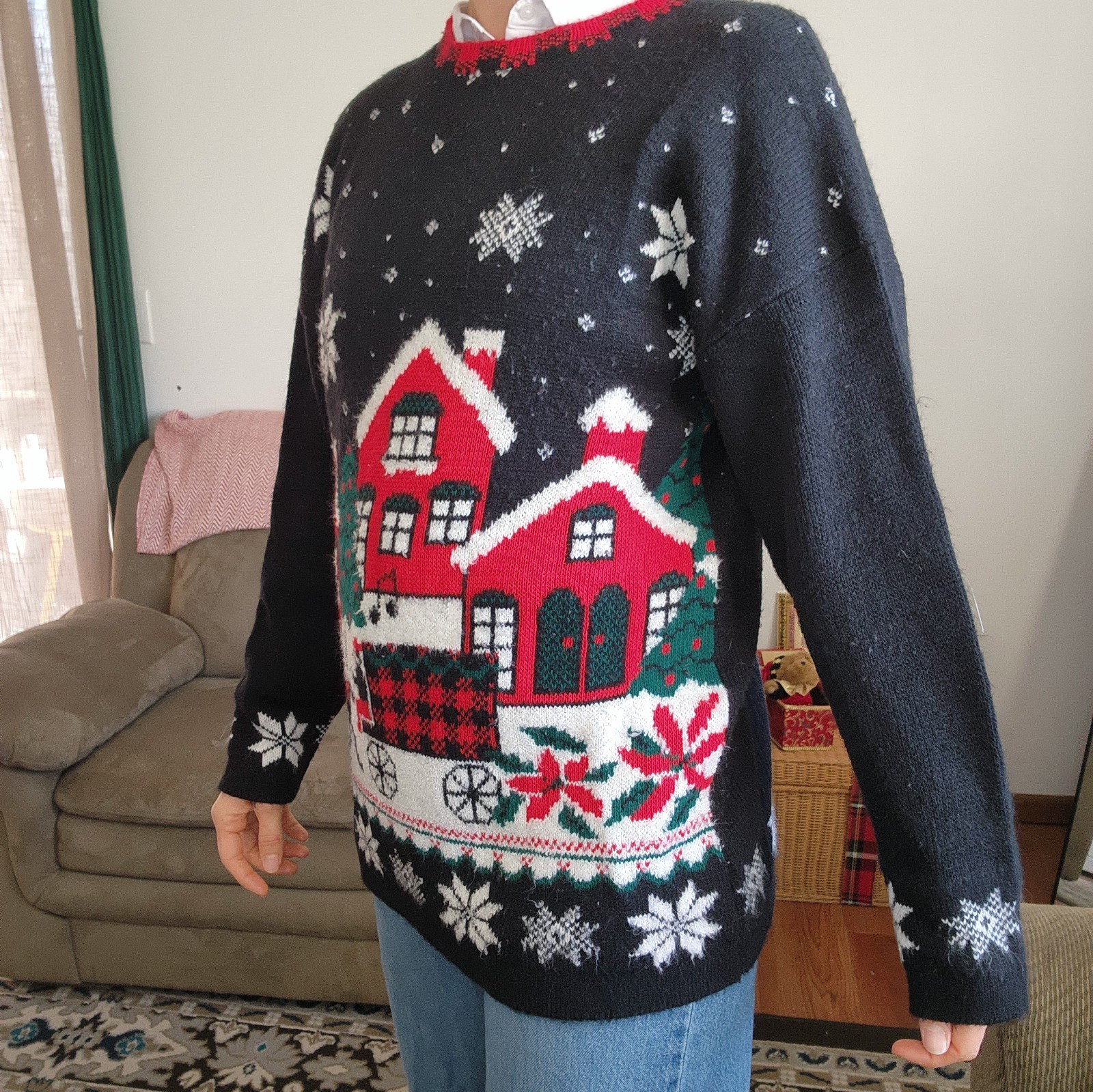 Vintage Classic Elements Winter Scene Oversized S… - image 3