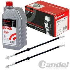 2XBREMBO BREMSSCHLAUCH VA+1L BREMBO DOT 4 passend für SEAT AROSA 6H1 VW LUPO 1