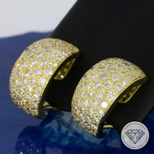 Wert 22.200,- Edle Brillant Damen Creolen 5,50 Ct 750 / 18 Kt Gold Ohrringe xxyy