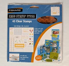 Fiskars Brand New 43 Piece Thank You Theme Clear Cling Stamp Set