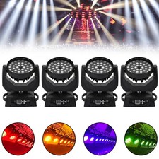  4Pcs 36 x 10W RGBW 4 in 1 LED Zoom Moving Head 360W Wash Stage Light DMX 15CH