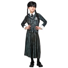 Wednesday Addams School Uniform Costume Girls M 7/8 Rubies 3 Pc New