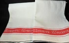2 Vintage Linen Union Red Stripe Glass Cloth Dish Tea Towels Poland