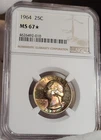 1964 NGC MS67 STAR* Silver Washington Quarter