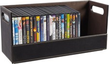 Stock Your Home DVD Storage Box, Movie Shelf Organizer for Tray, Espresso
