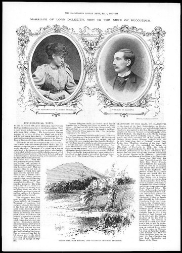 1893 Antique Print -SCOTLAND Melrose Eildon Hall Earl Dalkeith Bridgeman (160)