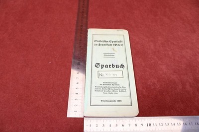 Sparbuch Städtische Sparkasse zu Frankfurt (Oder),entwertet, 40 iger Jahre