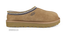 UGG Tasman Chestnut Suede Fur Slippers Womens Size 7 -NIB-