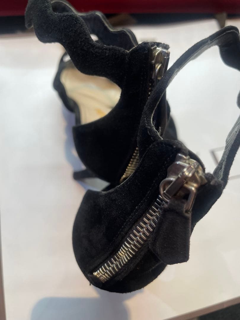 PRADA Women's Pumps High Heels Size:37/JP:23.5 Suede Black 135149K Authentic thumbnail 4