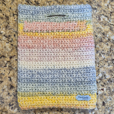 Handmade Crochet Kindle Scribe Colorsoft Cover Roll-Up Stand Pen Holder