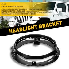 Black 7 Round Headlight Lamp Ring Trim Mounting Bracket Fit Jeep Wrangler Jk Us Black 7 Round Headlight Lamp Ring Trim Mounting Bracket Fit Jeep Wrangler Jk Us