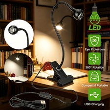 USB Flexible Reading LED Light Clip-on Beside Bed Desk Table Lamp Book Lamp New