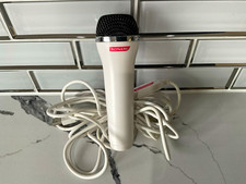 Konami White USB Microphone Wii Karaoke Revolution Wired Mic Untested