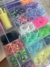 2000 Rubber Band Bracelet Kit 21 Colors Loom S Hooks Charms DIY Craft Set USNew