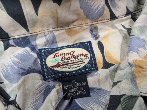 Tommy Bahama Vintage Men's Colourful Floral Print Hawaiian Rayon Button Shirt XL - Picture 6 of 11