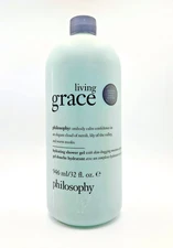 Philosophy Living Grace 3-in-1 Shampoo Bath & Shower Gel 32oz, Sealed + Pump