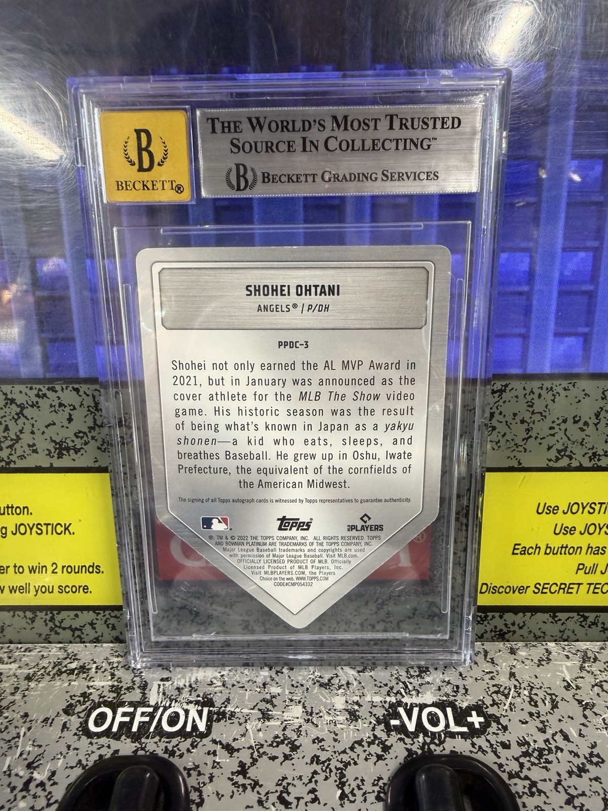 2022 Bowman Platinum Plating Die-Cut Shohei Ohtani Auto 99/99 BGS 8.5 Auto 10 view 7