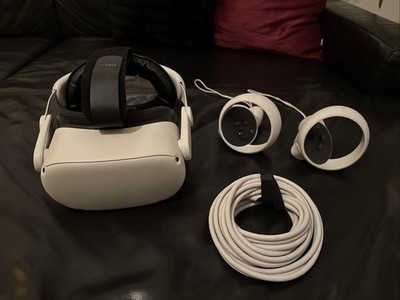 Meta Quest 2 - 128GB VR-Headset + 	KIWI Design Elite Strap + Link Kabel 5 M