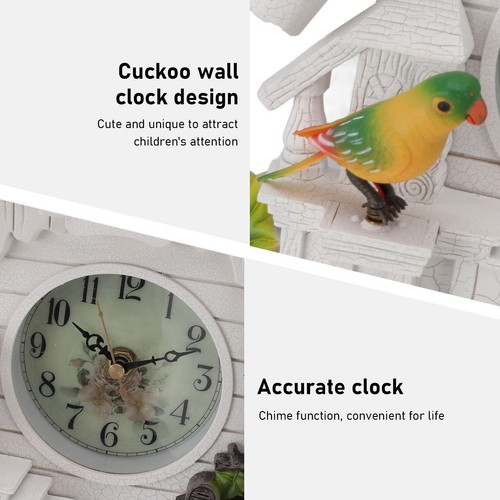 Cute Wall Clock Bird Voices Cuckoo Clock On Time Alarm For Living Room For Kids - Picture 7 of 12