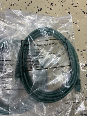 10ft Cat5e Cable Ethernet Lan Network RJ45 Patch Cord Internet Black (50 Pack)