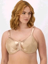 Bali Minimizer Bra-Women's-Satin Tracings Underwire Satin Non Padded Full DF3562