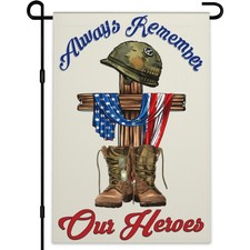 Memorial Day Garden Flag 12x18 Inch inches,