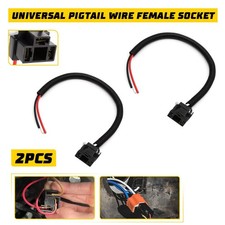 2PCS Extension Wire Pigtail Female P A 9003 H4 Two Harness Head Light Connector