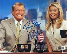 REGIS PHILBIN AND KELLY RIPA SIGNED 8X10 PHOTO DUAL AUTOGRAPH BAS COA BECKETT