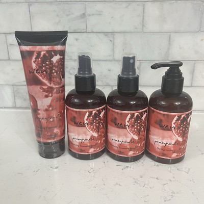 WEN Pomegranate (2) Volumizing Treatment Spray, Styling Creme, Finishing Creme