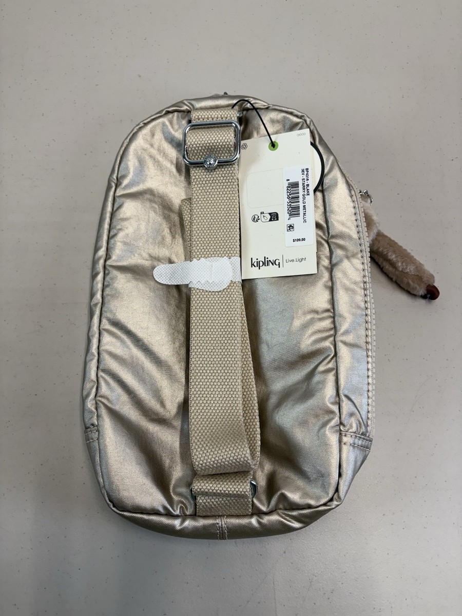 Kipling Blake Sling Backpack Starry Gold Metallic Kipling Blake Sling Bag New | Mercari main image 4