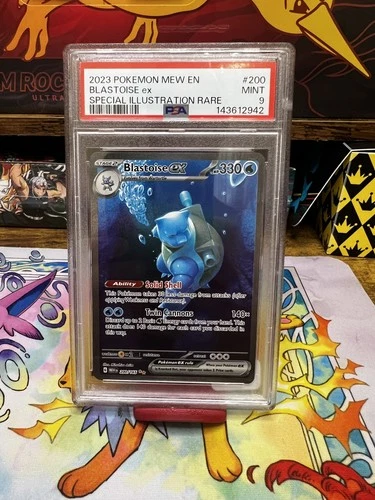 Pokémon Blastoise ex 200/165 SV 151 Special Illustration Rare Holo PSA 9 2023