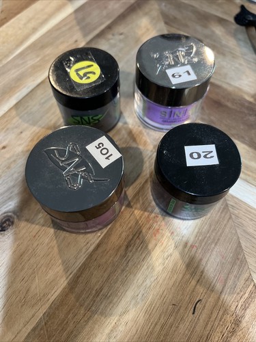 SNS 4 Colors Lot IS24, 100, EC11, 103 Gray And Purples  1oz Sizes USED READ