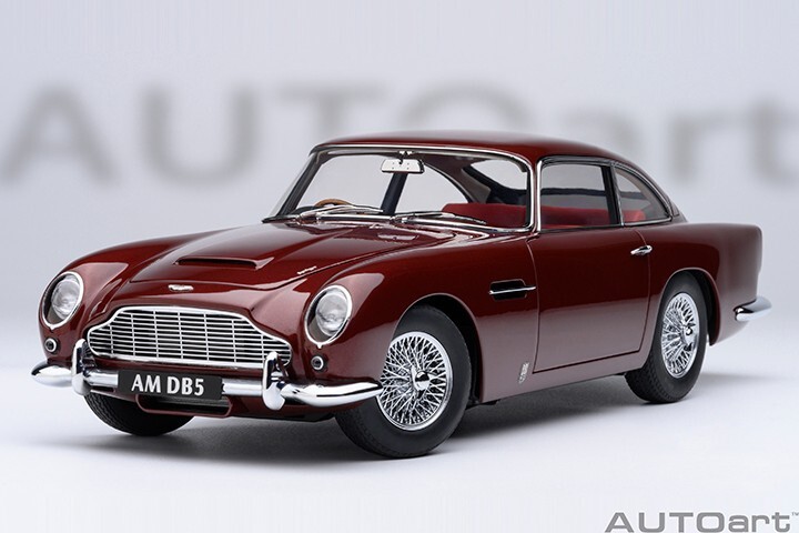 1/18 Aston Martin DB5 RHD Dubonnet Rosso Red Model Car By AUTOart