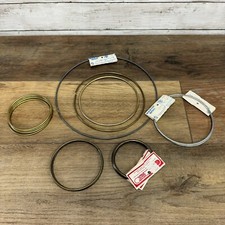 13 Vintage Macrame Rings Metal Assorted Sizes Retro 70's Crafts