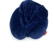 Memory Foam Large Hoodie U Shape Travel Pillow Neck Support Head Rest Soft Hood