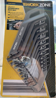 10 Stück Speed Sechskantschlüssel Set Work Zone Metrisch