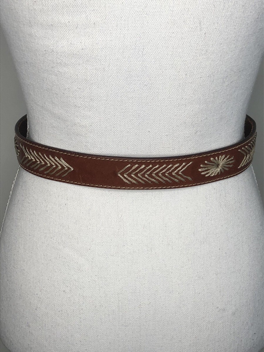 Vintage Ann Taylor Brown Leather Belt Genuine Leather  display picture 1