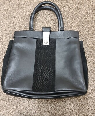 Brand New Debenhams Collection black leather Bag UK