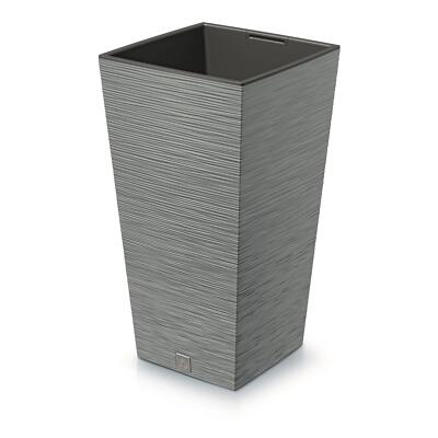 Blumentopf mit Einsatz Prosperplast Furu Kunststoff Innen Außen 24x24x45cm 19L